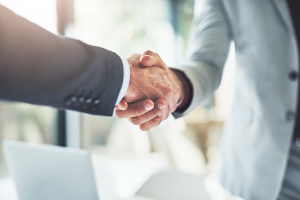 Handshake between business partners